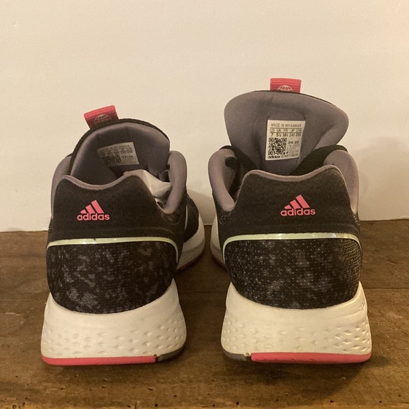 Adidas Edge Lux bounce size 7 black grey pink - Picture 5 of 9
